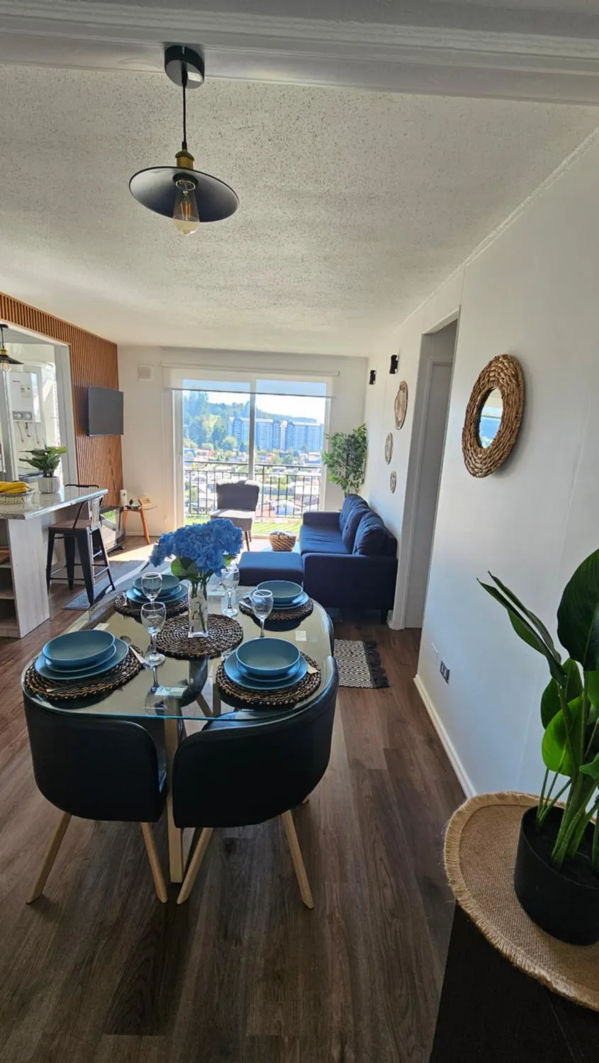 Acogedor departamento céntrico vista al lago en Villarrica - Cabaña para 4 personas