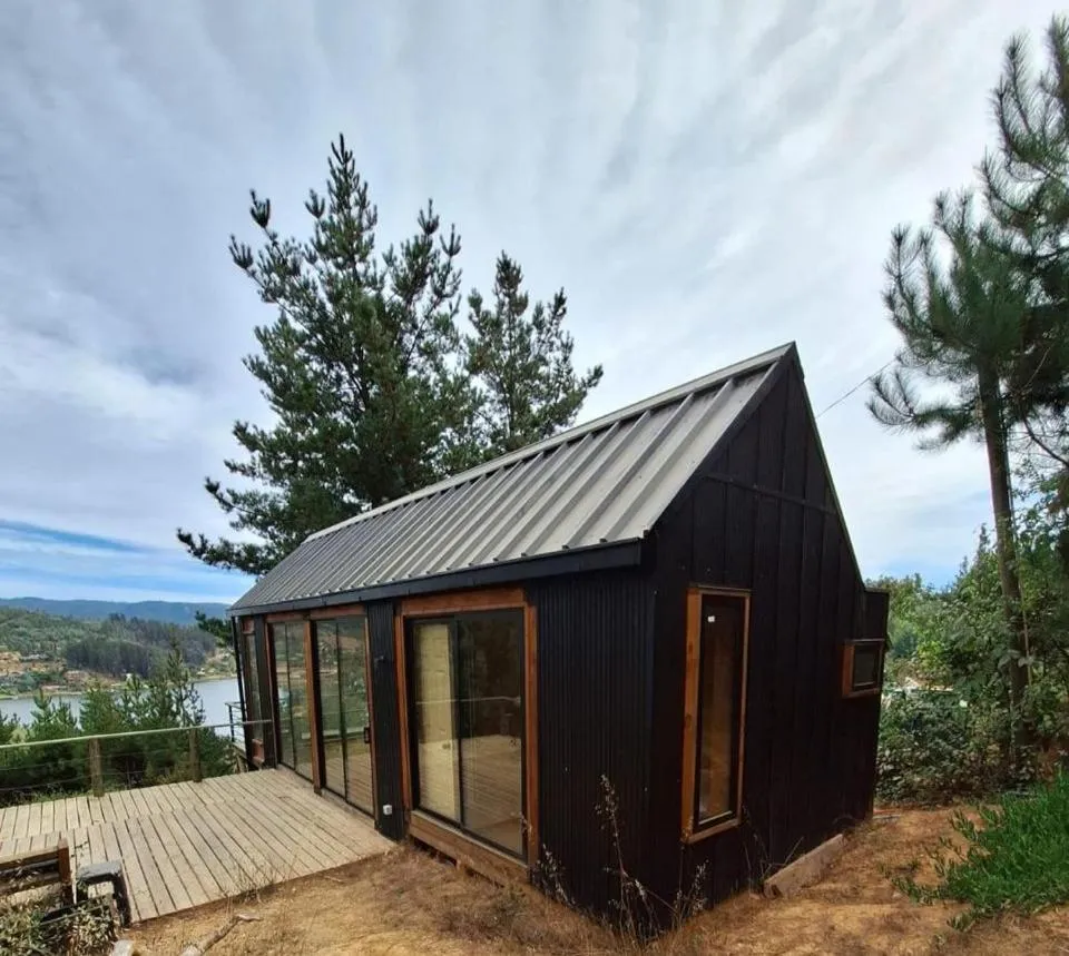 Acuarela minicasas con piscina en Lago Vichuquen en Curicó - Cabaña para 6 personas