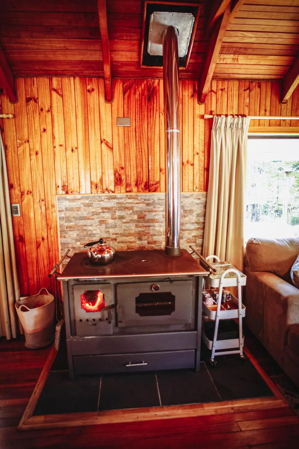 Vista al volcán con tinaja y río en Conguillío - Foto 4